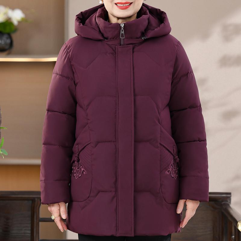 

Большие размеры 2XL-7XL зимние куртки женские парки с капюшоном элегантные толстые теплые женские верхние одежды среднего возраста зимние пальто 7XL фиолетовый