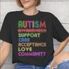 Autism Awareness Respect Love Support Accessories Men Women T Shirt Pure Cotton Tee Printed Tshirt Clothing