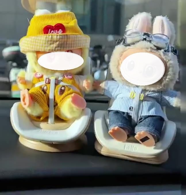 Doll Stand Accessories,Doll Display Holder Support for 4-8 Inches,Keep for LABUBU In a Standing Position (Khaki)