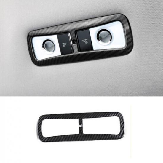 Fit For Honda CRV CR-V 2017- Carbon Fiber Rear Reading Light Cover Trim 1pcs