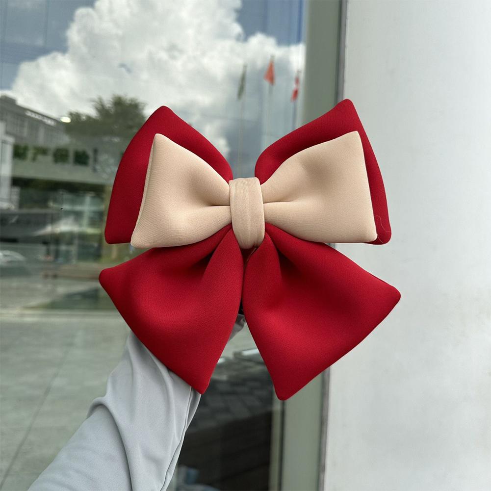 Dual-color Bow Motorcycle Helmet Decoration Electric Bike Helmet Accessories for Car Body Decoration Bowknot For Girl Women