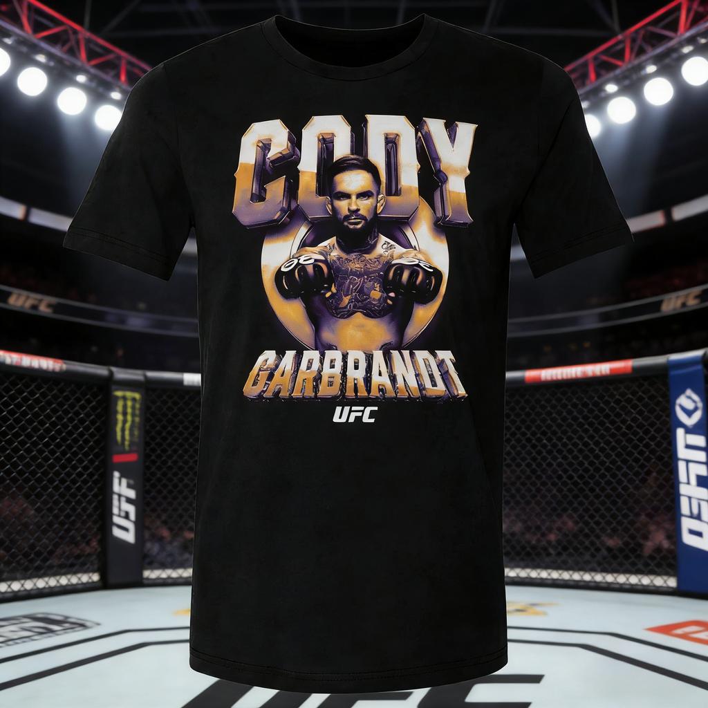 2026 Estate UFC Cody Garbrandt Grafica Combattimento Maglietta Sportiva Cotone Manica Corta Larga Tempo Libero Fitness Unisex