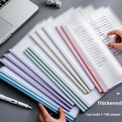 Pull Rod Holder A4 Pull Rod Holder Folder Transparent Insert Book Holder File Folder Report and Resume Holder Dry Pull Rod Type