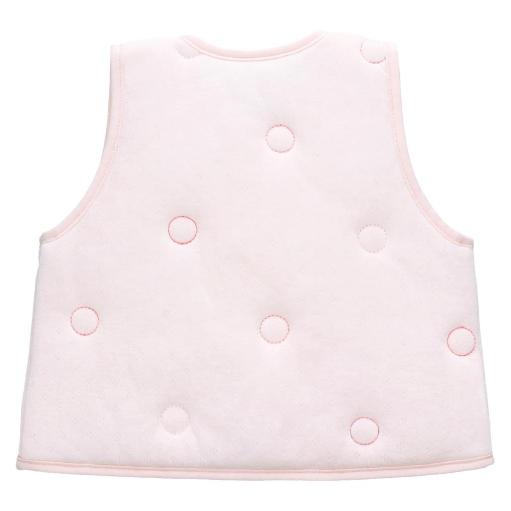 Baby Castle Sizes Smile Sugar Made in Japan Vest, 70-80, Cotton, Baby, Pink,