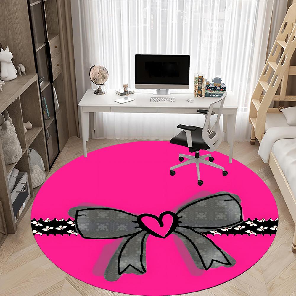 1pc Bowtie, Floral Chair Carpet for Office, Non-slip, Soft and Durable Office Rug for  Decoration, Perfect for Office yy251229118