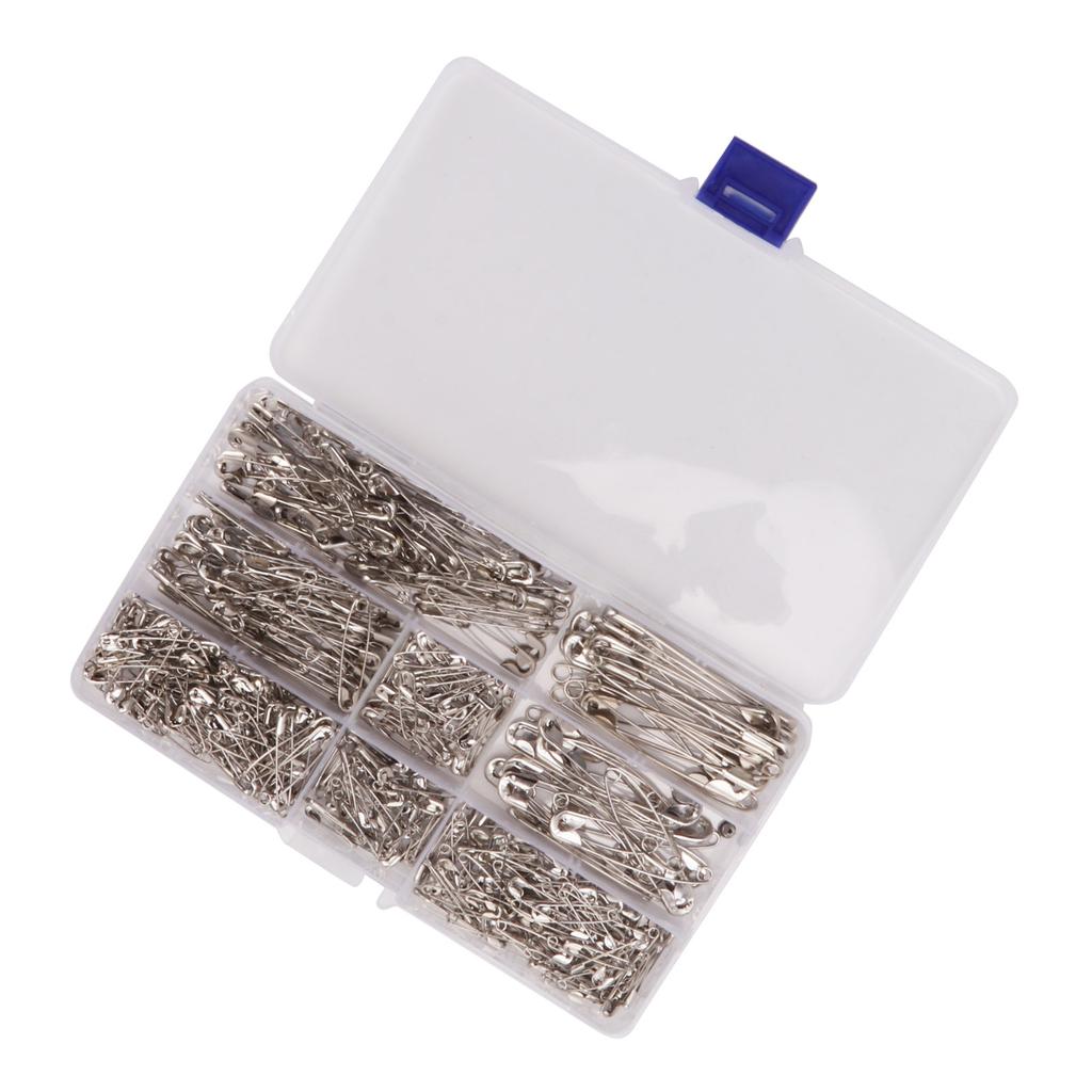 460Pcs Safety Pins 7 Sizes Iron Safe Multifunction Sturdy Reusable Safety Pins Assorted for Sewing