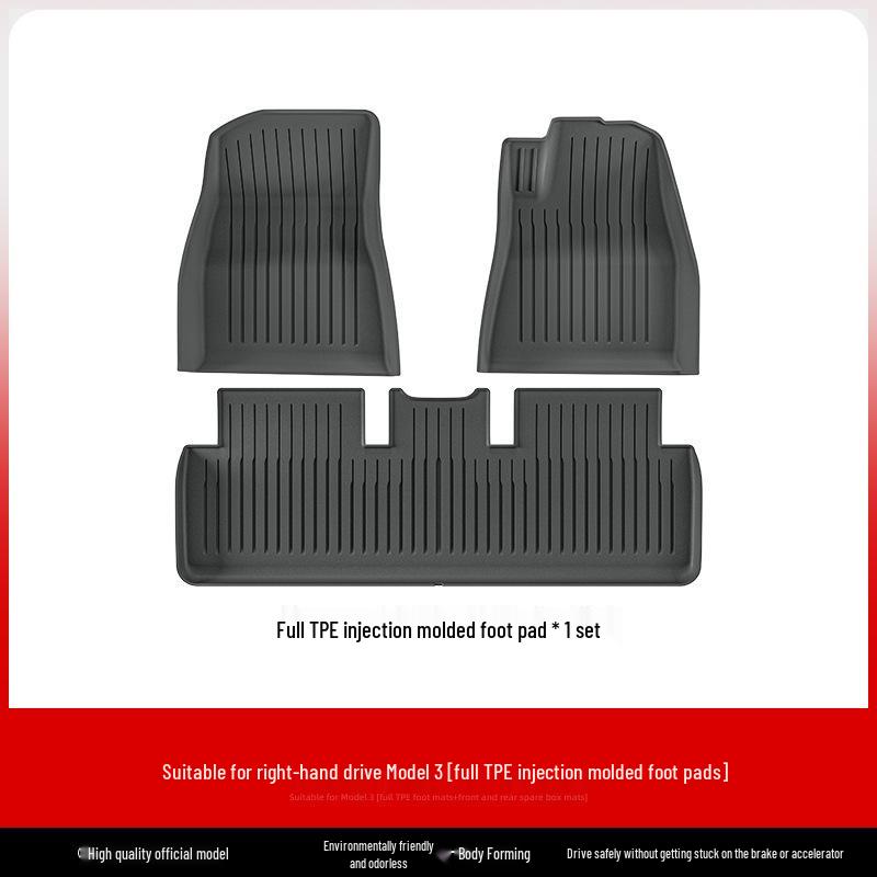 23 Tesla Model 3/Y Right-Hand Drive All-Weather TPE Floor Mats