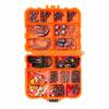 257PCS Fishing Lure Set Metal ABS Corrosion Resistance Anti Winding Fishing Hook Kit for Outdoor with Orange Storage Box