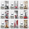 Eiffel Tower Fridge Sticker Door Cover Refrigerator Wallpaper Vinyl Freezer Full Film 3d Self-adhesive Poster Wall Decor Mural