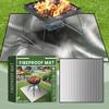 Feuerfeste Outdoor-Matte Wasserdicht Hitzebeständiges Polster Tragbarer Bodenschutz für Grill Lagerfeuer, Terrasse Strand Camping 100x100cm