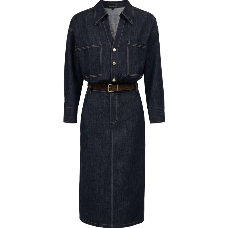 

VEROMODA 2025 Осеннее джинсовое платье с контрастной строчкой M