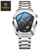 BINBOND Rhombus Alloy Men's Quartz Watch - Douyin Trendy Couples Edition