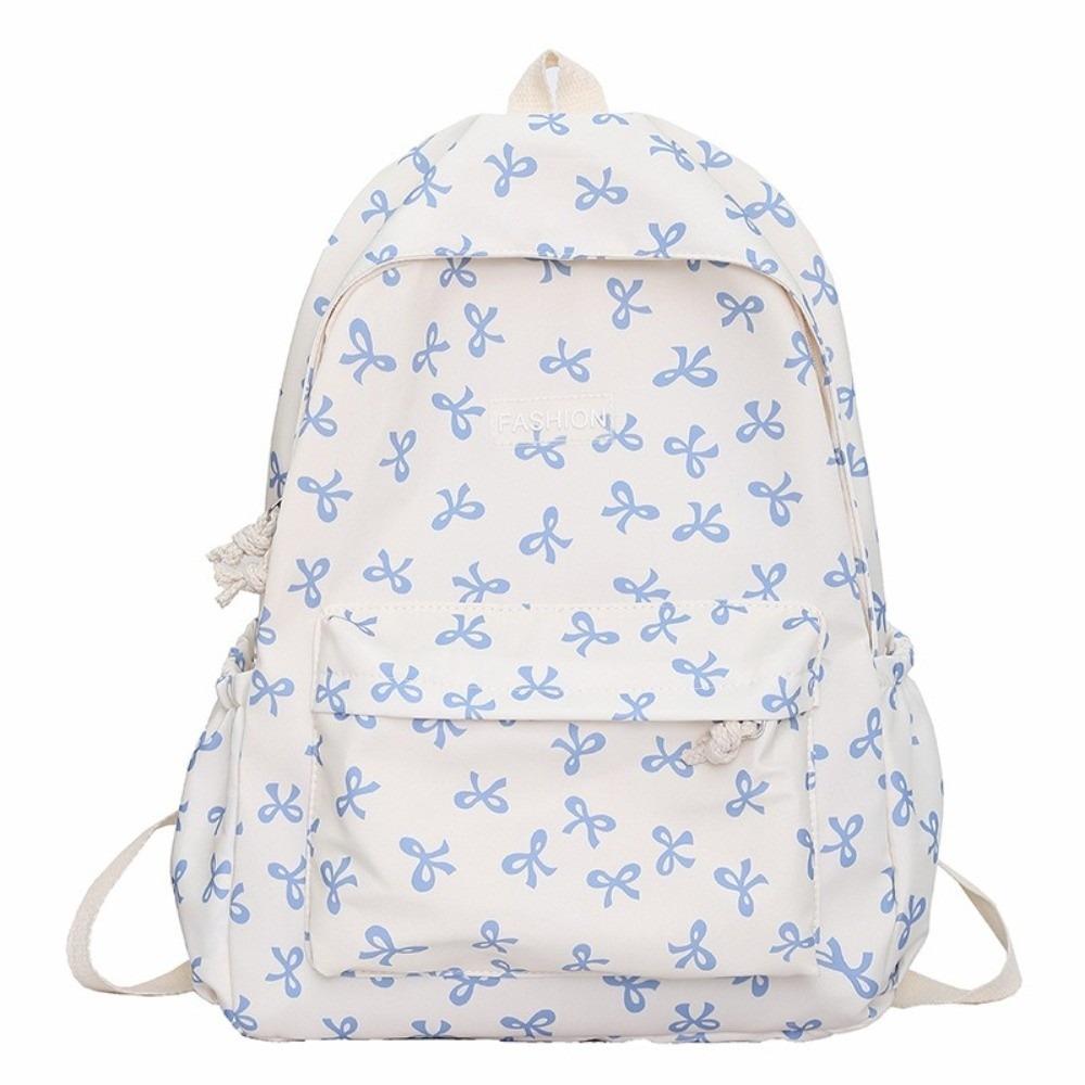 Nylon Bow Backpack Lightweight Teenagers Shoulder Bag Students School Bag  Junior High School