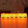 Scary Theme Party Supplies 6 Pcs Battery Operated Flameless Tea Lights, Orange Flickering Electric Fake Halloween Led Candle Candles, Spooky