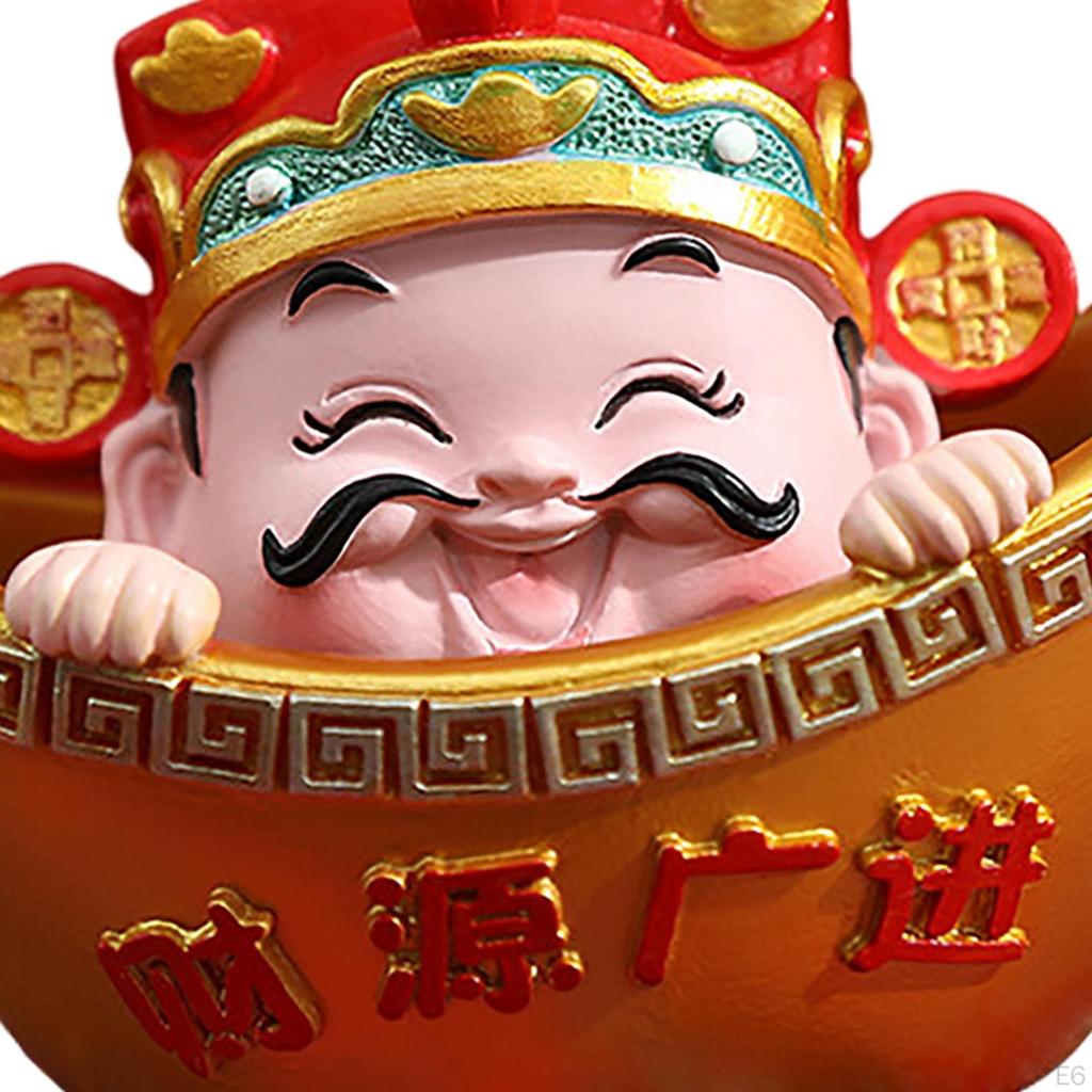 Chinesische Figur Gott des Reichtums Statue Sammlung Handwerk Feng Shui für Wohnzimmer Einweihungsgeschenk