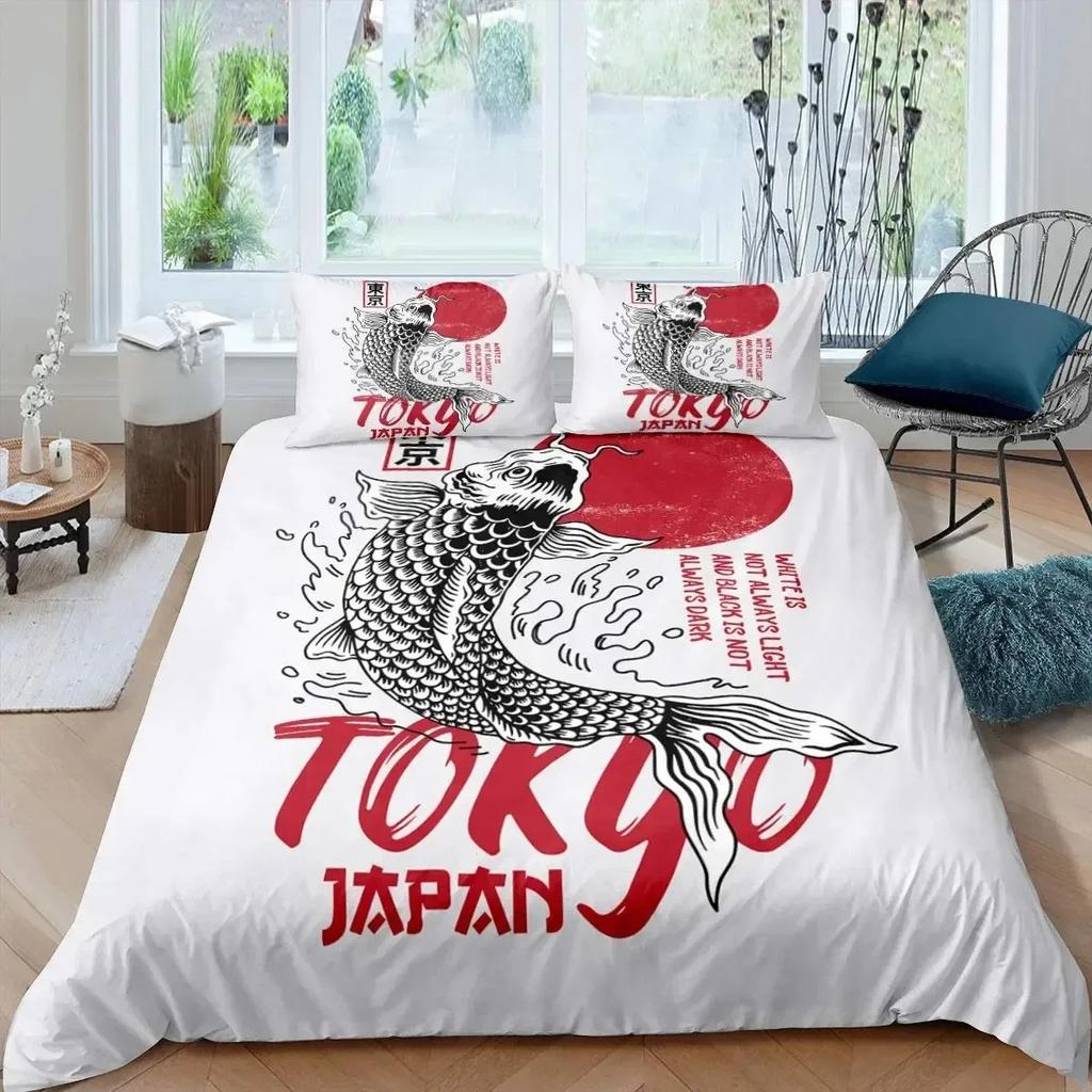 Tokyo Capital of Japan Beding Set For Bedrom Soft Modern Bedspreads Comefortable Children Kids Soft Duvet Cover Comfortable Quilt Cover And Pilowcase
