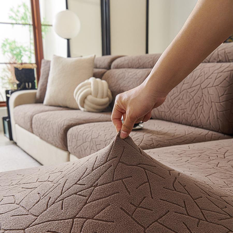 1pc Jacquard Sofa Slipcover Non-slip Stretch Sofa Cover Couch Cover Furniture Protector For Living Room