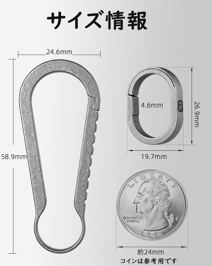 TIMULTI Sleutelhanger Titanium Karabiner Stijlvolle Auto Fiets Snelontgrendeling Sleutel