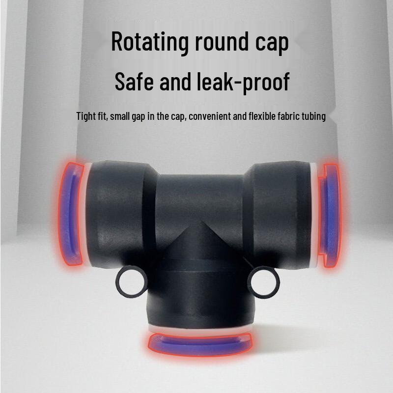 Pneumatic Quick Connect Plastic T-Joint PE-10 (10-Pack)