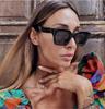 Fashion Vintage Luxury Square Sunglasses Women Men Punk Big Frame Rivet Classic Shades Designer Brand Sun Glasses