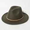 Western cowboy hat, vintage wide-brimmed jazz woolen hat, men's ribbon felt hat, Mongolian street dance Tibetan knight hat