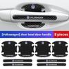 Car door bowl handle protective stickers Carbon fiber For VW Volkswagen Tiguan Passat Leon Golf 7 Ateca Octavia Car accessories