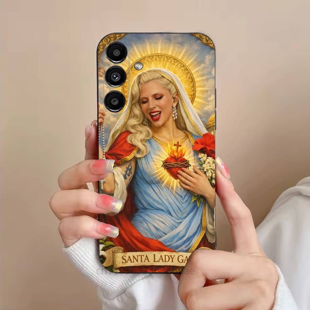LADY GAGA MAYHEM Telefoonhoesje Voor Samsung S25,24,23,22,21,S20,Ultra,Plus,FE Zwarte Zachte Cover