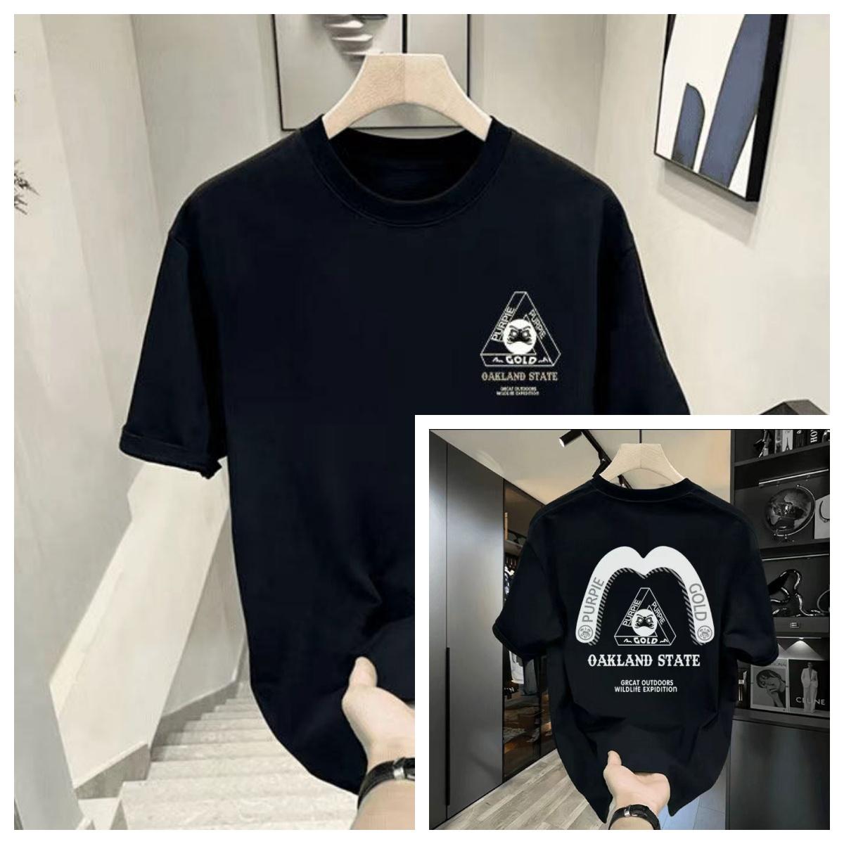 Americanstyle Highend Trendy Shortsleeved Tshirt Mens and Womens Trendy Brand Roundneck Summer Pure Cotton S