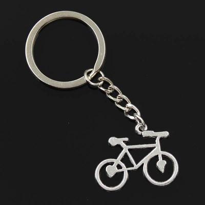 Neue Mode für Männer 30mm Schlüsselanhänger DIY Metallhalter Kette Vintage Fahrrad 31x23mm Silber Farbe Anhänger Geschenk