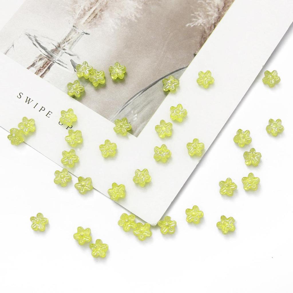 Acrylic Retro Flower Beads for DIY Earrings, Necklaces, and Jewelry Accessories