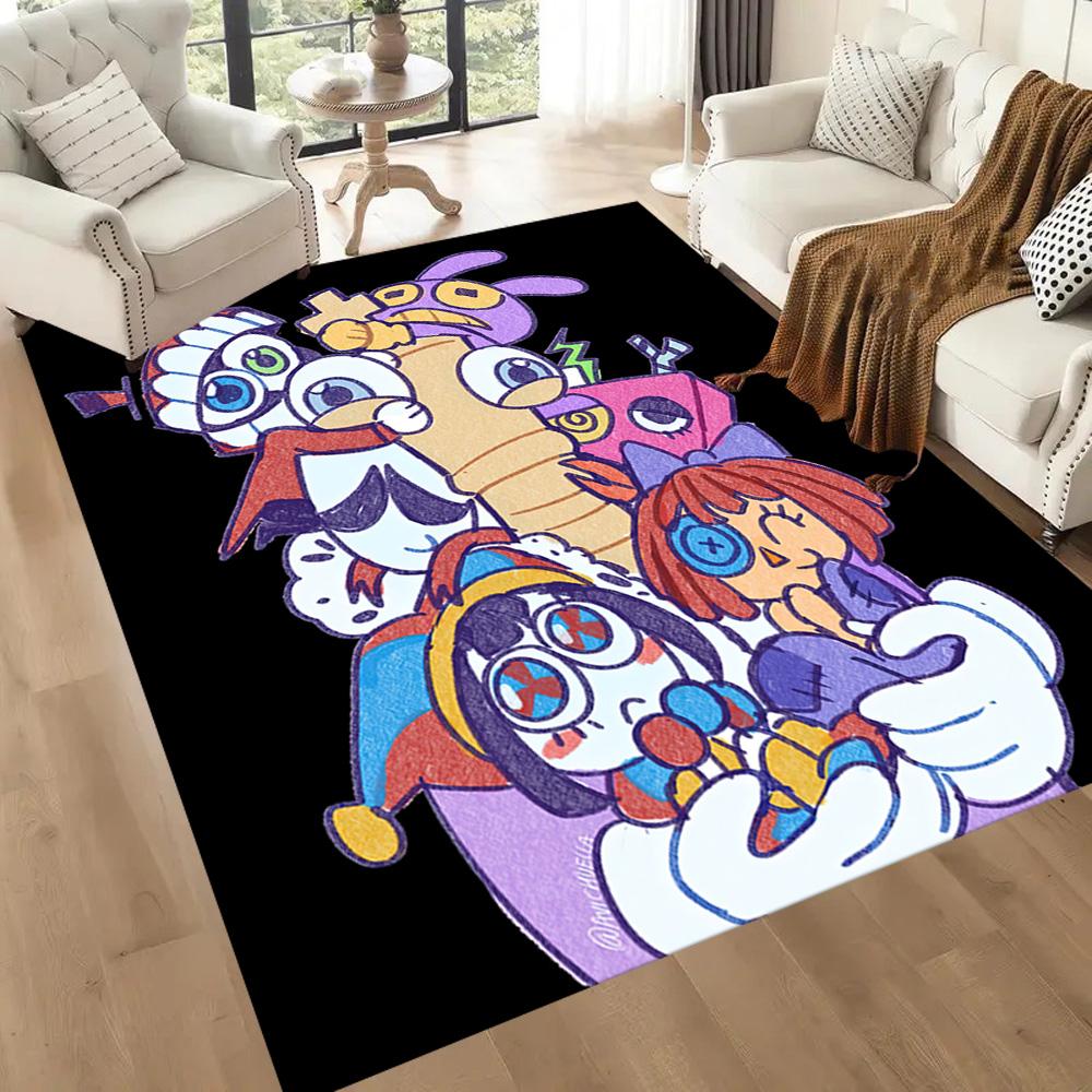 Digital Circus Floor Mat Suitable For Decorate Room Kitchen Outdoor Playrooms Antislip Carpet Anime Office Decor