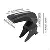 Car Styling Armrest Storage Box Center Organizer PU Direct Fit Stable Reinstallable Base Elegant Arm