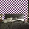 Checkerboard Wallpaper in White, Plum and Purple for Living Room and Bedroom 50x1000