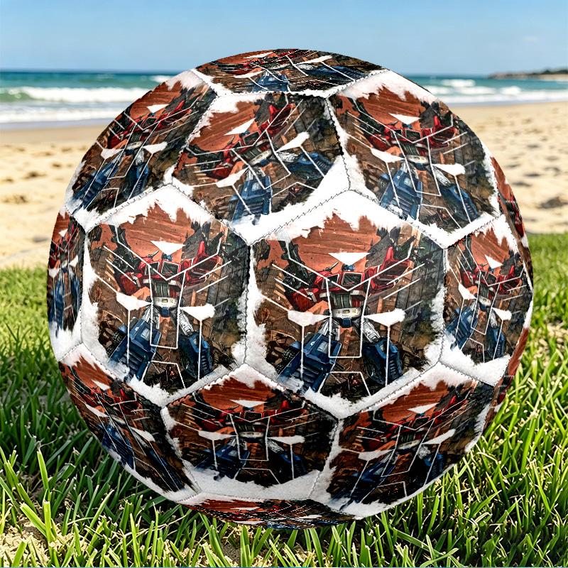 Transformers Print Size 5 Soccer Ball, PU Wear Resistant Football for Match Training and Daily Practice, Birthday Gift for Soccer Fans