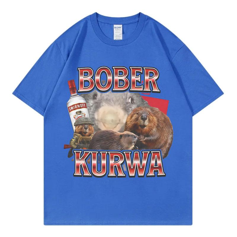 Bober Kurwa Lustiges Ratten-Meme Grafik T-Shirts Harajuku Y2k Vintage T-Shirt Sommer Mode Lässig Baumwoll-T-Shirts Unisex Streetwear