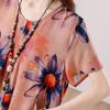 Übergröße, langes Sommerkleid mit Vintage-Druck für Damen, elegantes, kurzärmeliges, lockeres Sommerkleid in Übergröße