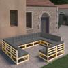 Day and Night - Day and Night Garden Furniture Set 11 Pieces and Cushions Solid Pine Wood
