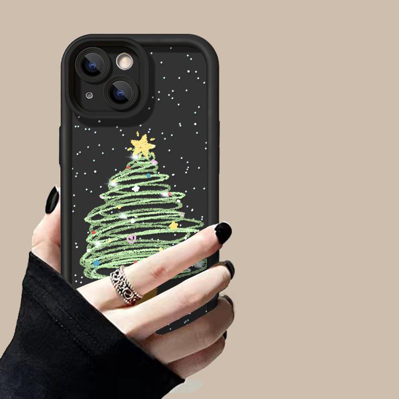 Vánoční pouzdro na telefon pro iPhone 11 13 12 14 15 16 Pro Max XR XS Samsung A15 A55 A05 Redmi 12 13C OPPO A16 A18 Reno 11 Vivo Y17S Y12 Infinix Note 40