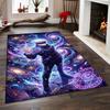 Mystical Character with Cosmic Symbols Non-slip rug suitable for living room and bedroom sofas