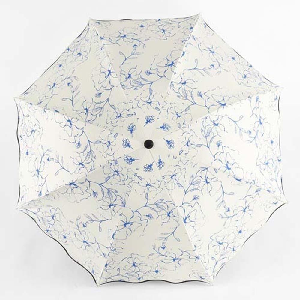 Flower Shaped Design Hibiscus Printed Umbrella High-end anti-UV Protection Brolly  Couple