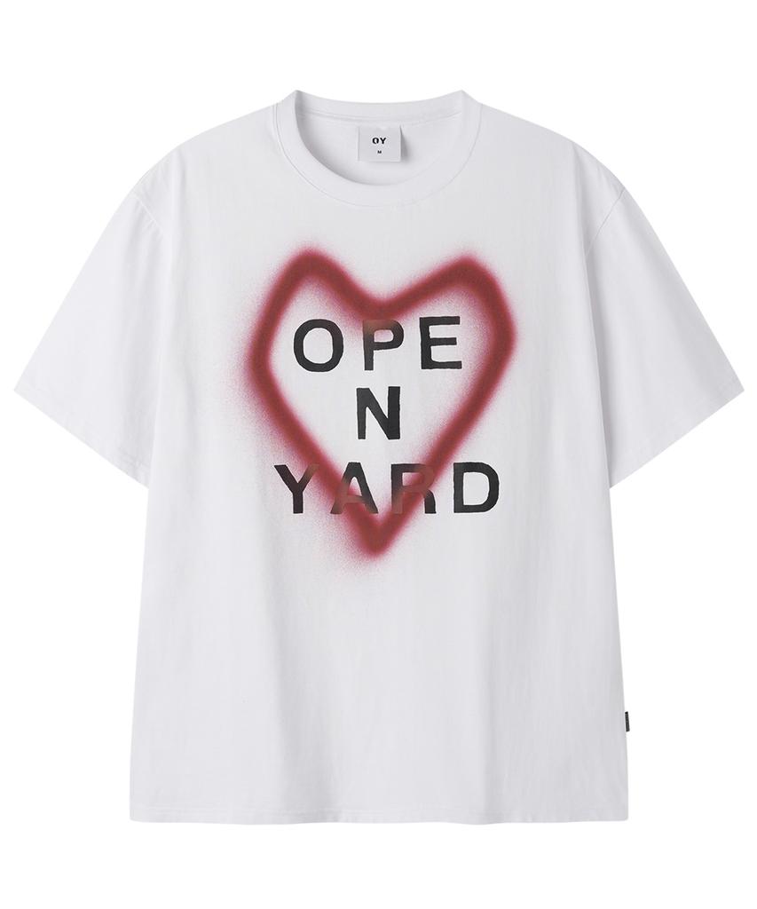 Opeunyadeu(Owai) Spray Heart Tee - White