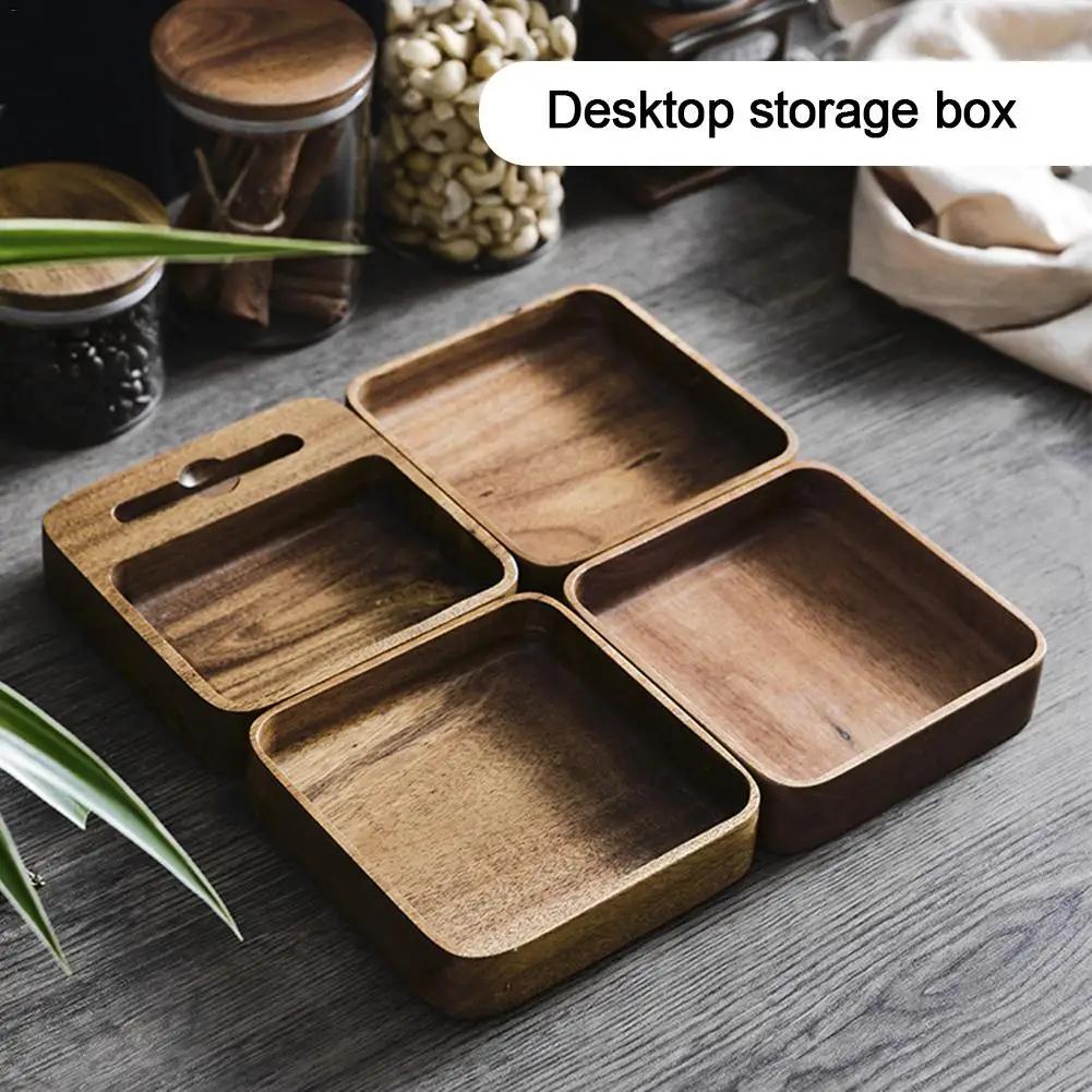 Solid Wooden Snack Box Chinese Style Multi-grid Dried Fruit Tray Organizer Multifunctional Innovative For Living Room