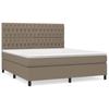 Vidaxl Letto Continentale Con Materasso, Taupe, Tessuto, 180X200 Cm