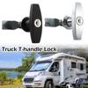 Verrou T à poignée pour camion avec clés Loquet de remorque Porte de camping-car/camping-car Remplacement Sécurité de conduite Armoire de commande électrique