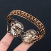Wildpferd-Edelstein, reiner Kupferdraht, umwickelt, handgefertigter Armreif/Armreif, verstellbarer Schmuck
