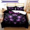 3pcs Custom Name Butterfly Bedding Set Duvet Cover Closure Includes 1 Duvet Cover & 2 Pillowcases, Soft and Comfortable for All Seasons.