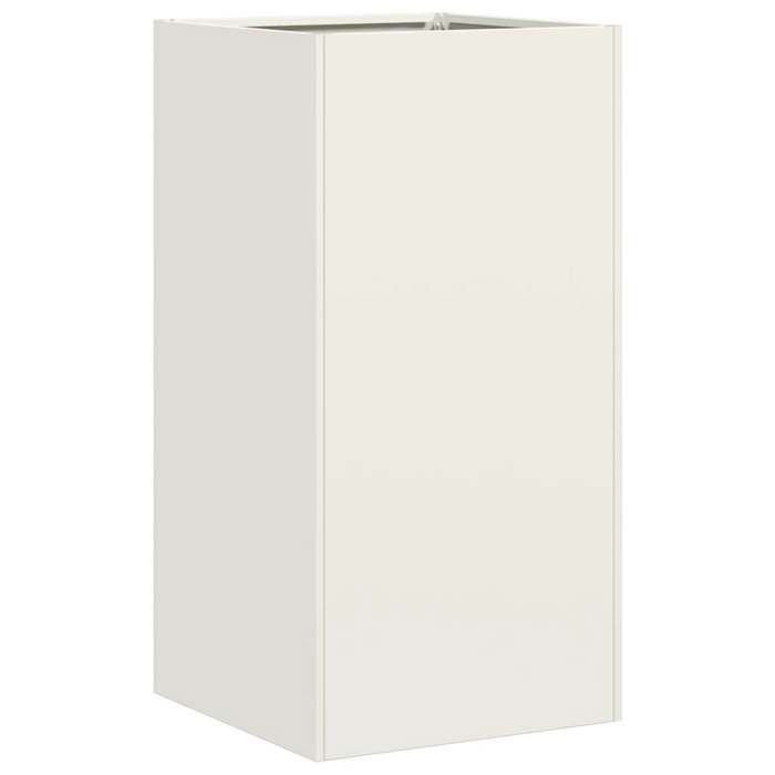 VidaXL Planter White 40x40x80 Cm Cold-rolled Steel, Flower Pot, Plant Stand, Raised Bed, Support of 860704