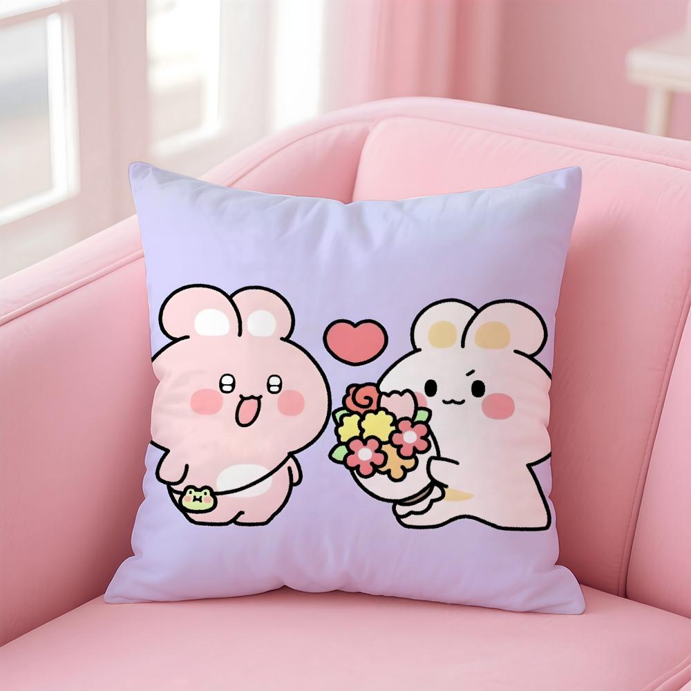 Asamimichaan Asleep Cushion Cover Home & Car Multi-Scene Pillow Cover - Reversible, Soft & Durable for Daily Use
