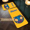 Derpy Tiger (14) Customize Name Flannel Kitchen Mat Soft Non-Slip Kitchen Floor Runner Rug for Home Kitchen Decor