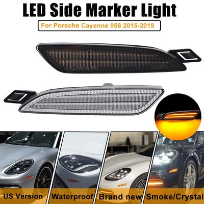 LED Amber Fender Side Marker Turn Signal Lights For US Version Porsche Cayenne 958 2015 2016 2017 2018